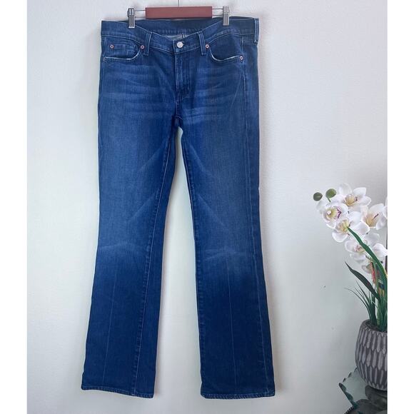 7 For All Mankind Denim - 7 For All Mankind Y2K Womens Straight Leg Bootcut Mid Rise Jean Blue Denim 31x34